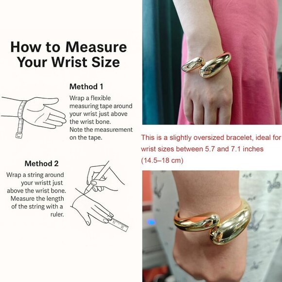 Chic Gold Hinged Waterdrop Bracelet – Adjustable Twisted Design for Women - Picture 7 of 7